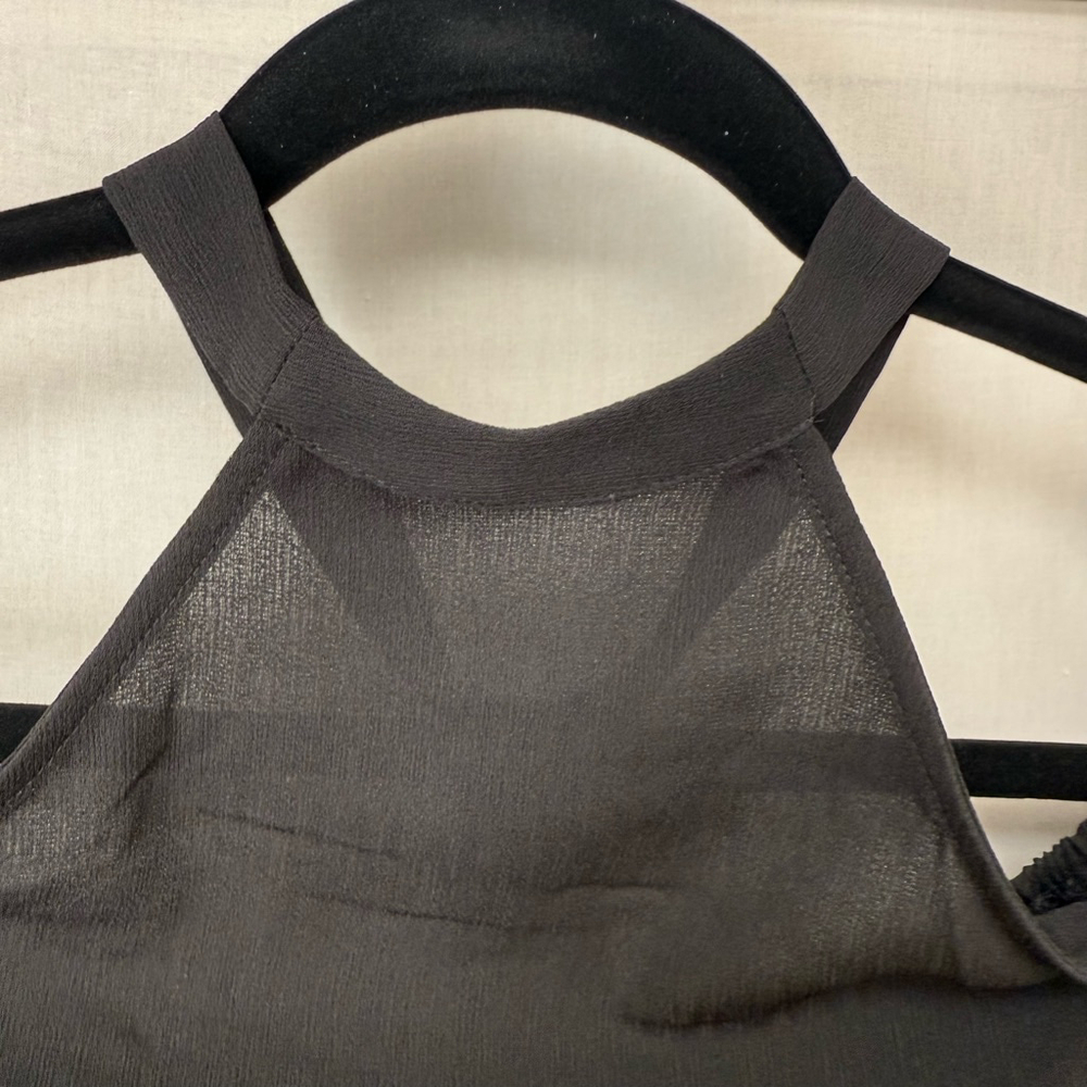 Women's After Market Blouse halter LS Top, Size M Black - Picture 5 of 12